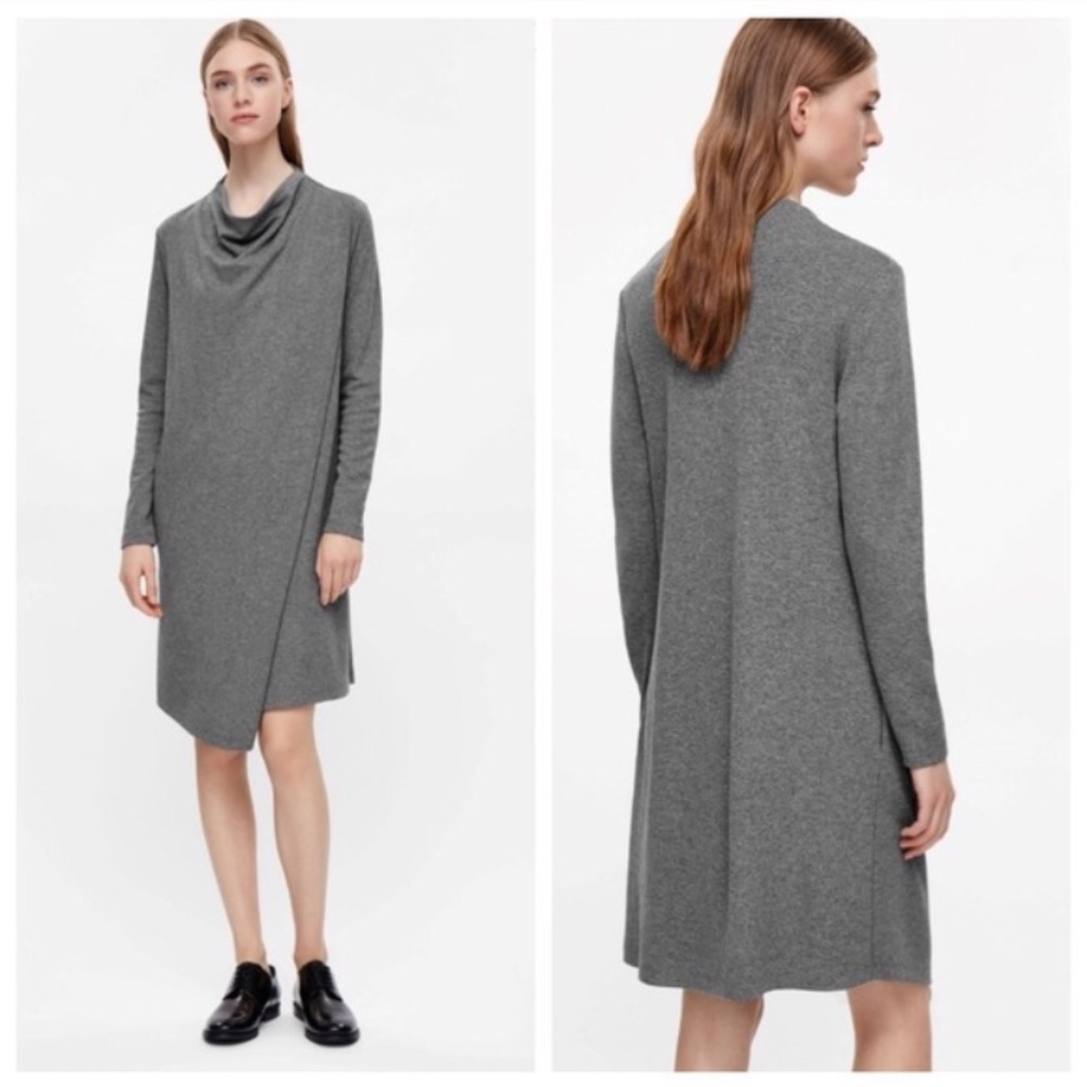 COS Draped Collar Minimalist Dress